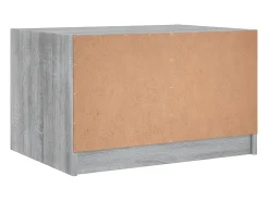 Mesa de centro con puertas de vidrio gris Sonoma 68x50x42 cm