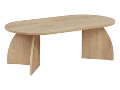 Mesa de centro con tapa ovalada y patas curvas L120 cm - SELENE