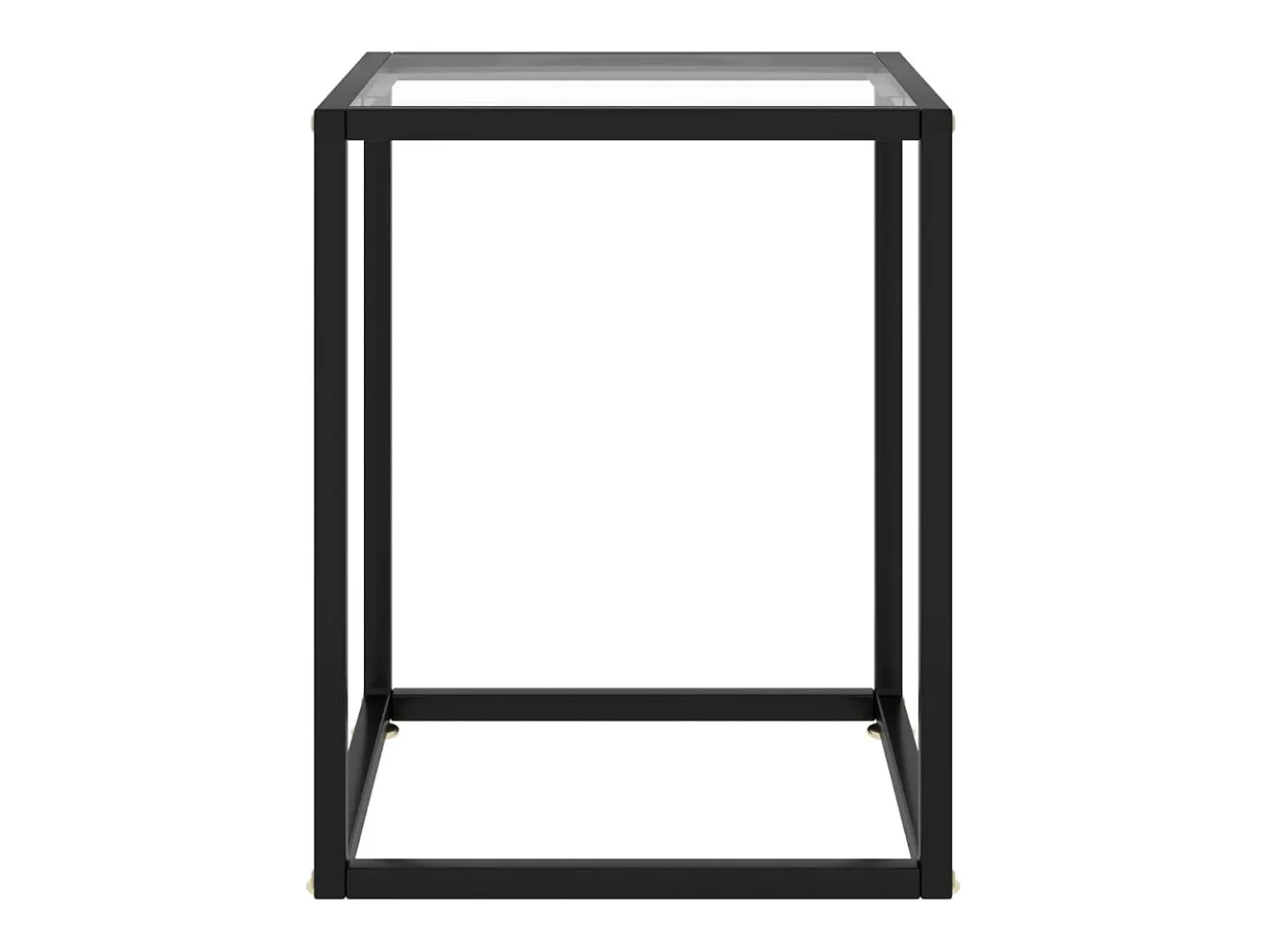 Mesa de centro con vidrio templado negra 40x40x50 cm ES11683