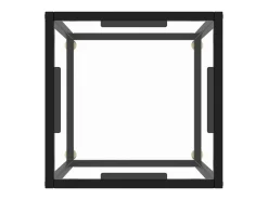 Mesa de centro con vidrio templado negra 40x40x50 cm ES11683