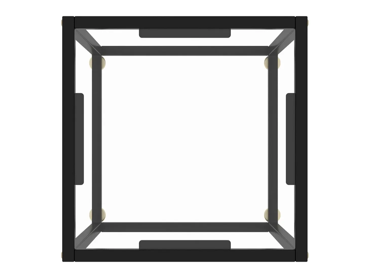 Mesa de centro con vidrio templado negra 40x40x50 cm ES11683