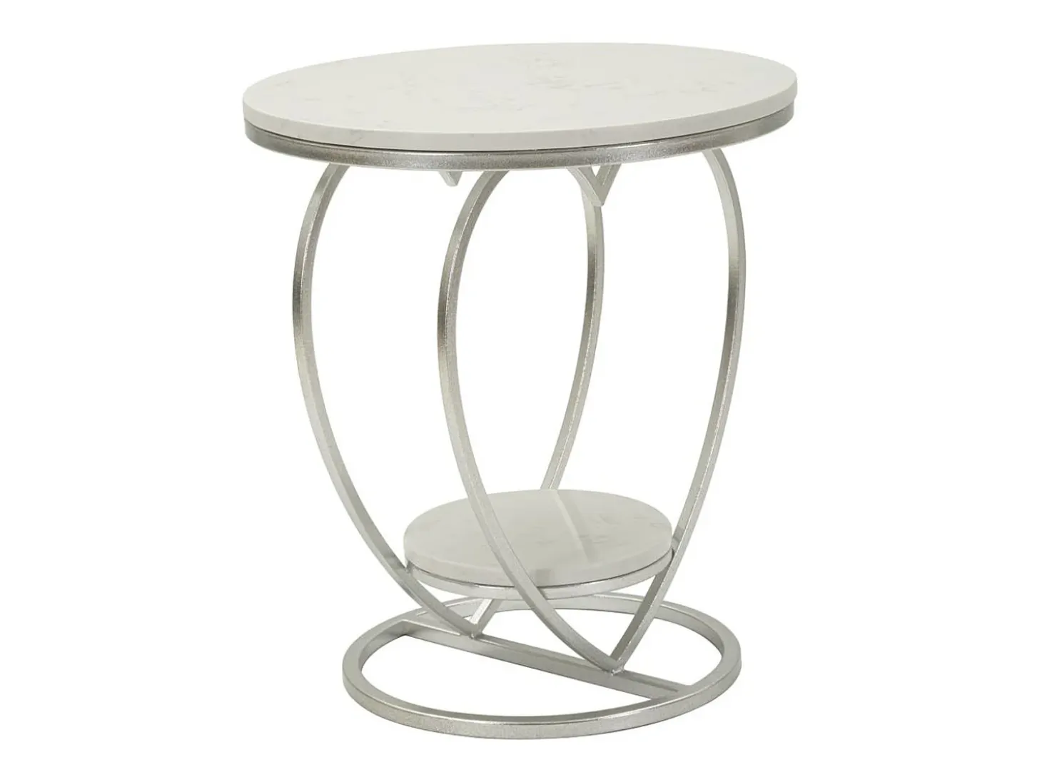 Mesa de Centro Corazón 1, Plata, 40x40x45,5 cm, Kendra Home