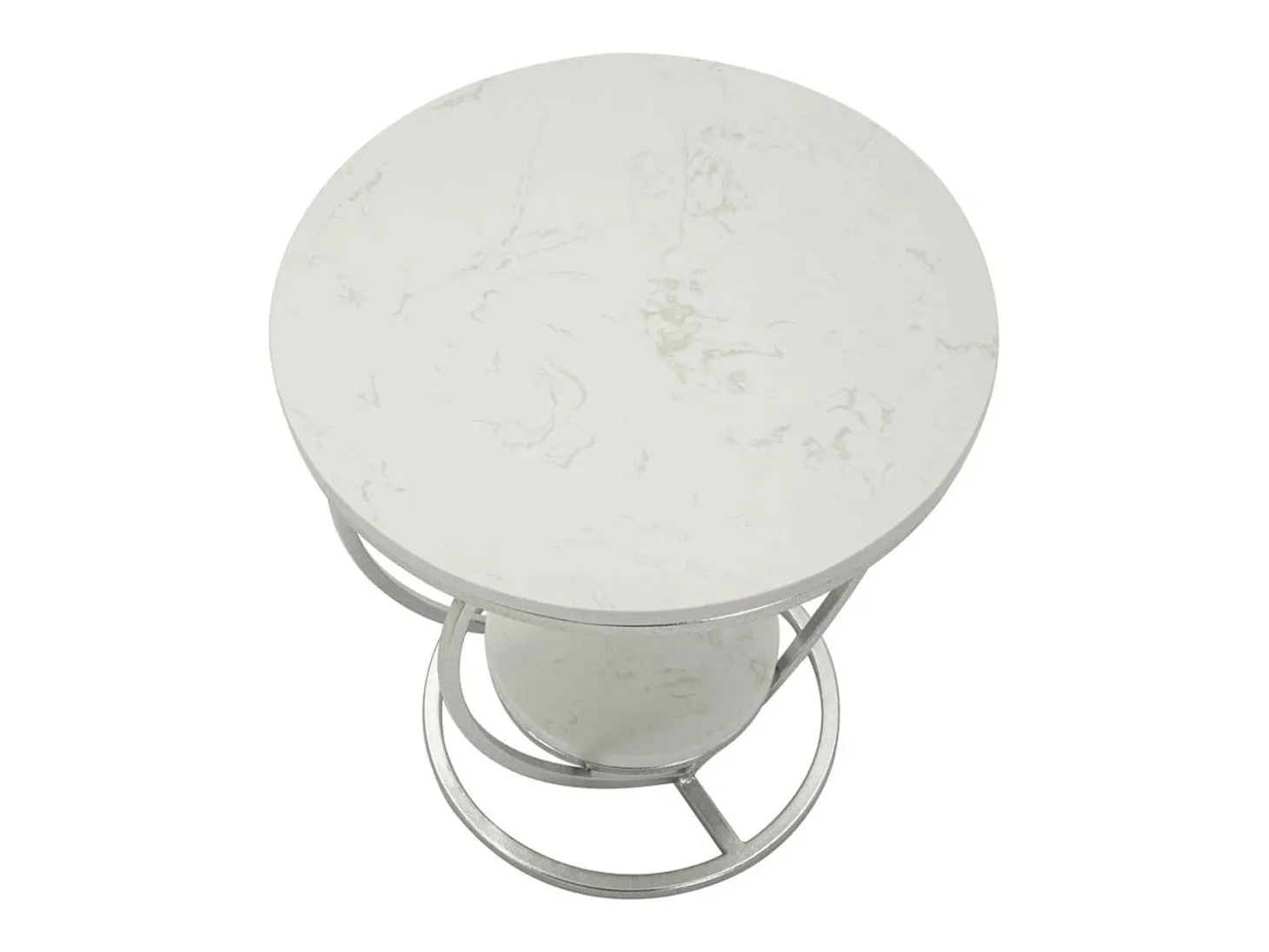 Mesa de Centro Corazón 1, Plata, 40x40x45,5 cm, Kendra Home