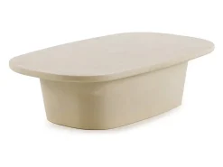 Mesa de centro de 120 x 70 cm de poliresina cemento arena