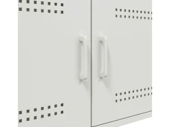 Mesa de centro de acero laminado en frío blanco 68x50x50,5 cm