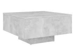 Mesa de centro de aglomerado gris 60x60x31,5 cm