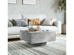 Mesa de centro de aglomerado gris 60x60x31,5 cm