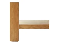 Mesa de centro de madera maciza de roble 90x45x40cm