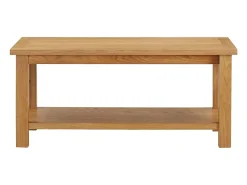 Mesa de centro de madera maciza de roble 90x45x40cm