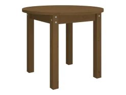 Mesa de centro de madera maciza de pino marrón miel Ø 55x45 cm