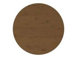 Mesa de centro de madera maciza de pino marrón miel Ø 55x45 cm