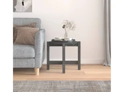 Mesa de centro de madera maciza de pino gris Ø52,5x45 cm ES46392