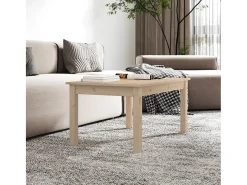 Mesa de centro de madera maciza de pino 80x50x40 cm