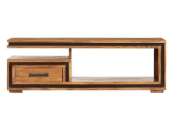 Mesa de centro de madera maciza de acacia 100x45x33 cm