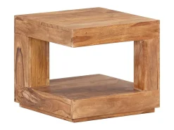 Mesa de centro de madera maciza de acacia 45x45x40 cm