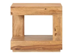 Mesa de centro de madera maciza de acacia 45x45x40 cm