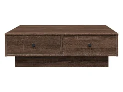 Mesa de centro de madera de ingeniería marrón roble 90x90x28 cm