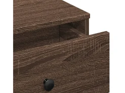Mesa de centro de madera de ingeniería marrón roble 90x90x28 cm