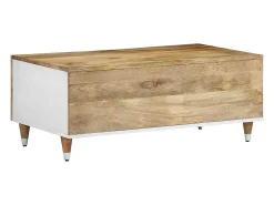 Mesa de centro de madera maciza mango 100x54x40 cm