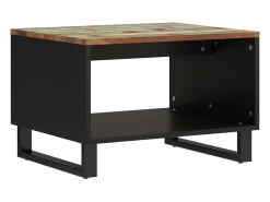 Mesa de centro de madera maciza reciclada 60x50x40 cm