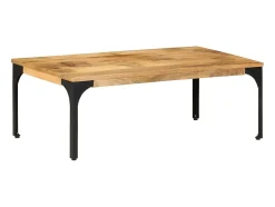 Mesa de centro de madera maciza mango 100x55x35 cm