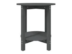 Mesa de centro de madera maciza de pino gris Ø55x60 cm