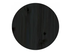 Mesa de centro de madera maciza de pino negro Ø35x35 cm