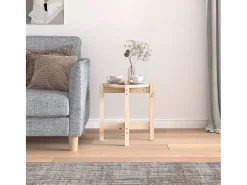 Mesa de centro de madera de pino maciza Ø 42,5x45 cm ES91017