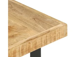 Mesa de centro de madera maciza de mango 142x90x42 cm