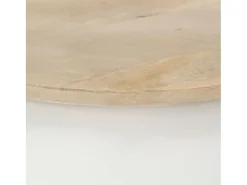 Mesa de centro de madera maciza de mango blanca 51x51x27 cm