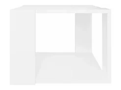 Mesa de centro de madera contrachapada blanco 40x40x30 cm