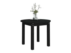 Mesa de centro de madera maciza de pino negro Ø 55x45 cm