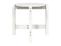 Mesa de centro de madera maciza de pino blanco Ø52,5x45 cm ES82593