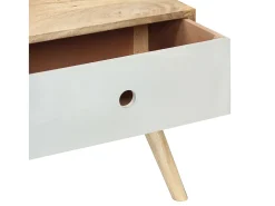 Mesa de centro de madera maciza de mango 90x50x40 cm