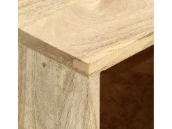 Mesa de centro de madera maciza de mango 90x50x40 cm