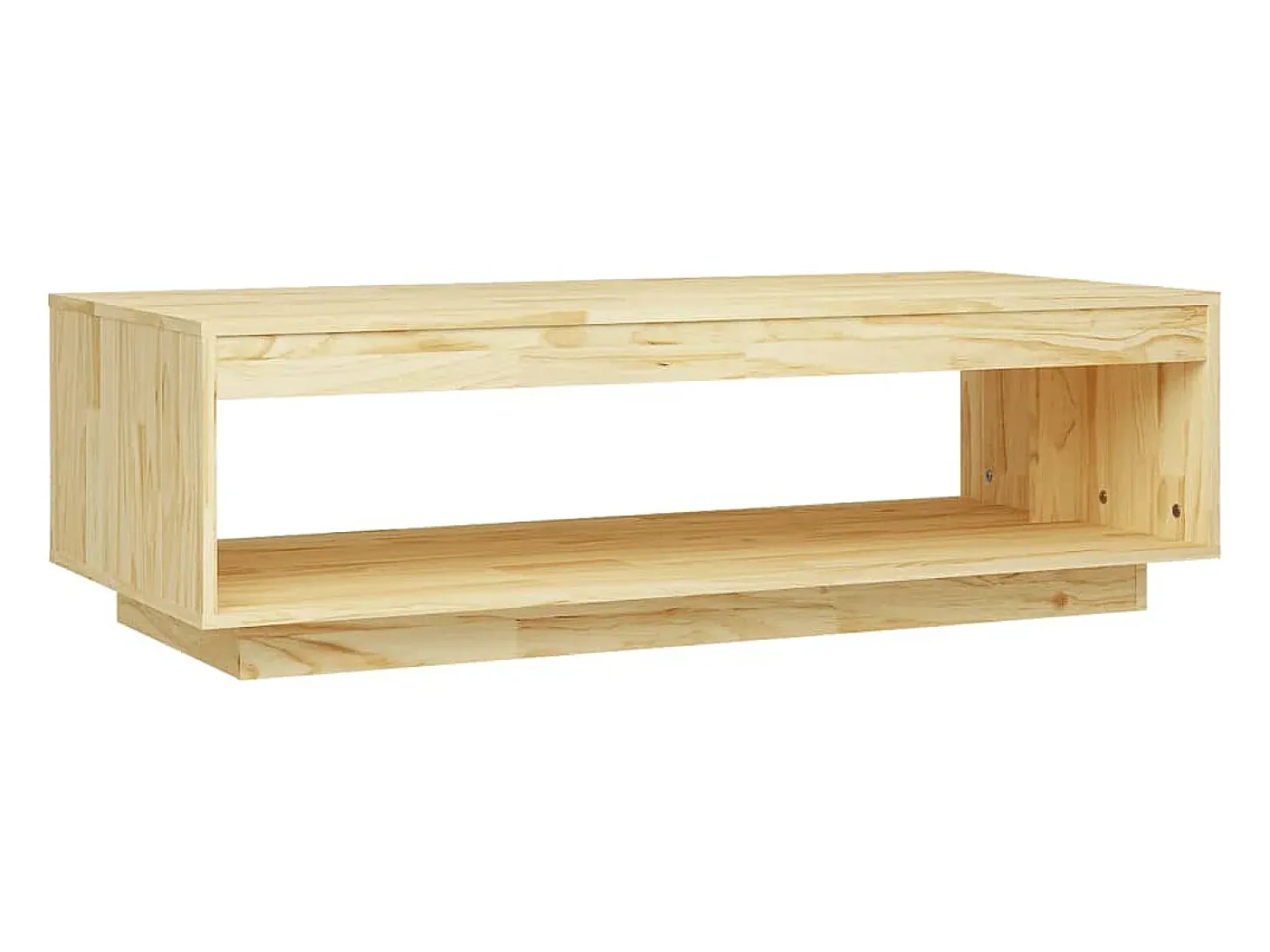 Mesa de centro de madera maciza de pino 110x50x33,5 cm