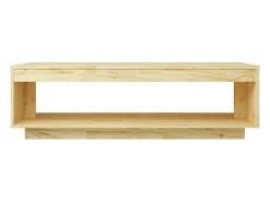 Mesa de centro de madera maciza de pino 110x50x33,5 cm
