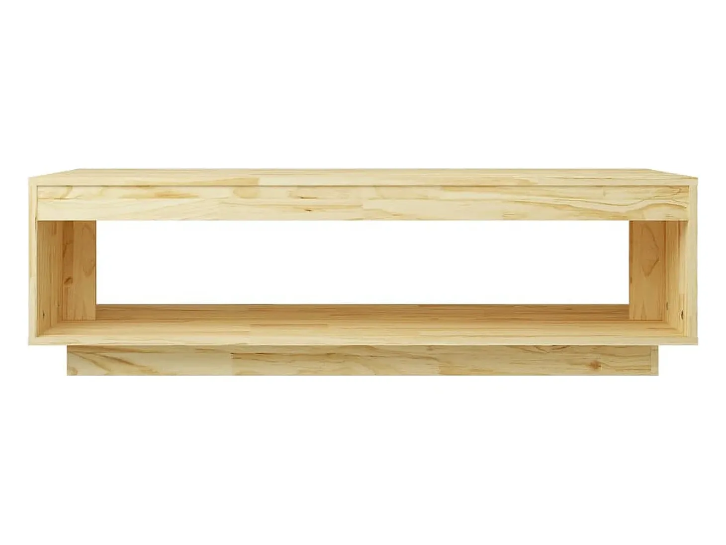 Mesa de centro de madera maciza de pino 110x50x33,5 cm