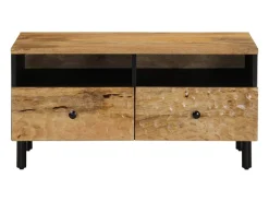 Mesa de centro de madera maciza mango 80x54x40 cm
