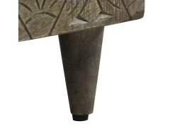 Mesa de centro de madera maciza de mango gris claro 80x50x40 cm