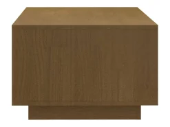 Mesa de centro de madera maciza pino marrón miel 110x50x33,5 cm