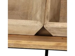 Mesa de centro de madera maciza de mango 110x55x42 cm