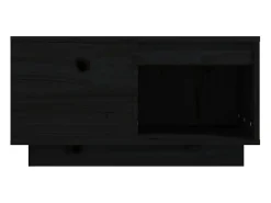 Mesa de centro de madera maciza de pino negro 60x61x32,5 cm