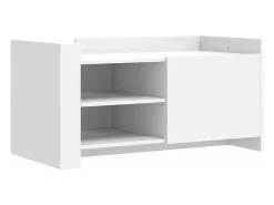 Mesa de centro de madera de ingeniería blanca 100x50x50 cm