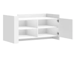 Mesa de centro de madera de ingeniería blanca 100x50x50 cm