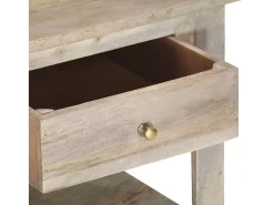 Mesa de centro de madera maciza de mango 82x52x47 cm
