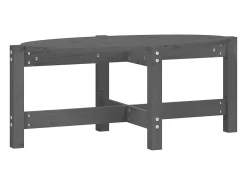 Mesa de centro de madera maciza de pino gris 87x48x35 cm