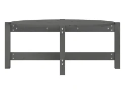 Mesa de centro de madera maciza de pino gris 87x48x35 cm