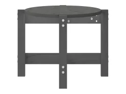 Mesa de centro de madera maciza de pino gris 87x48x35 cm