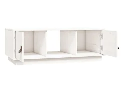 Mesa de centro de madera maciza de pino blanco 100x50x35 cm
